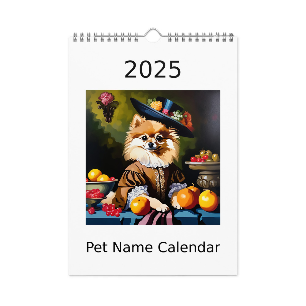 PugMug Custom Tan Pomeranian Wall Calendar (2026)