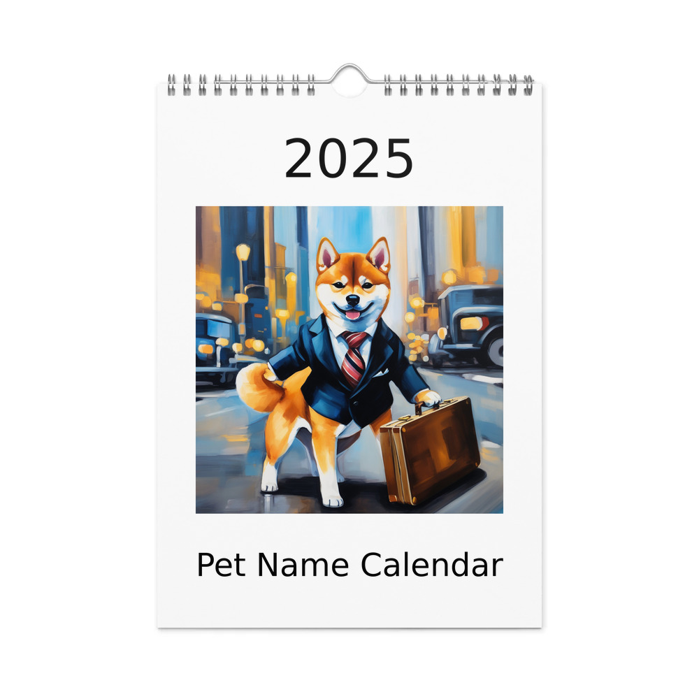 PugMug Custom Shiba Inu Wall Calendar (2026)