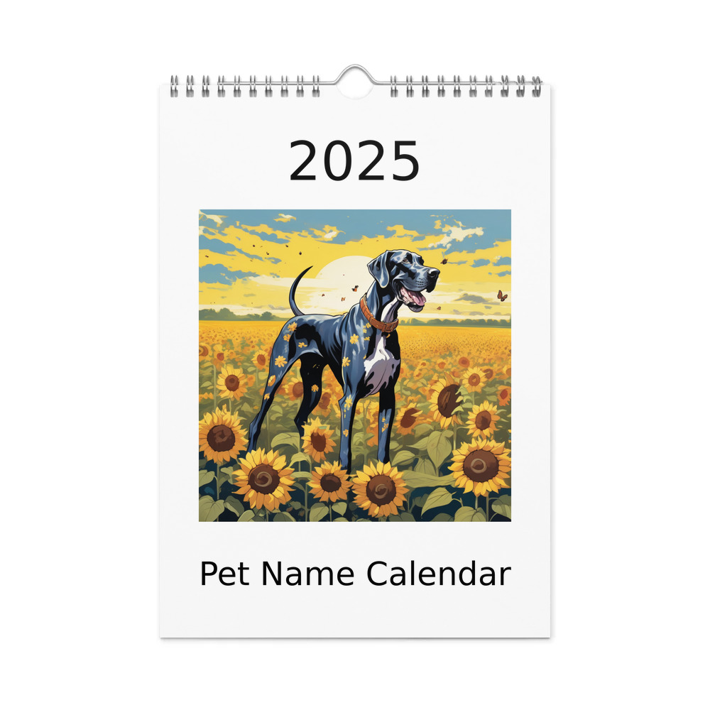 PugMug Custom Great Dane Wall Calendar (2026)