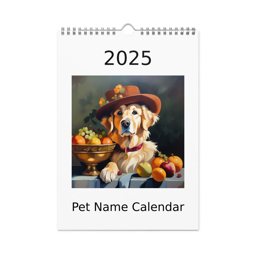 PugMug Custom Golden Retriever Wall Calendar (2026)