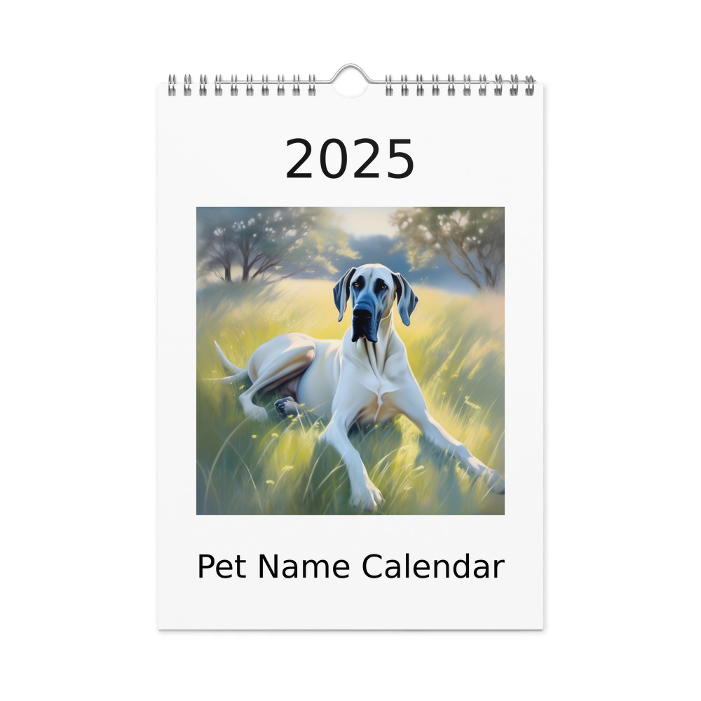 PugMug Custom Great Dane Wall Calendar (2026)