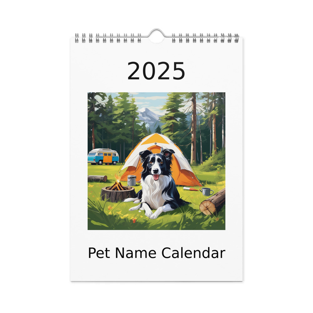 PugMug Custom Border Collie Wall Calendar (2026)