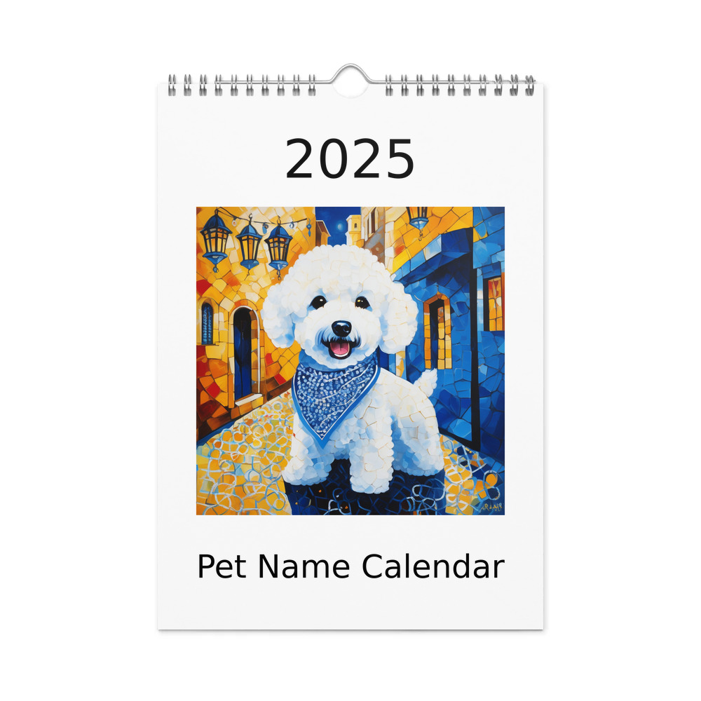 PugMug Custom Bichons Frise Wall Calendar (2026)