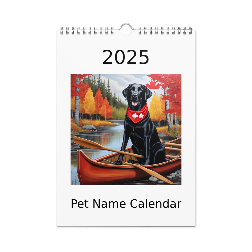 PugMug Custom Black Labrador Retriever Wall Calendar (2026)