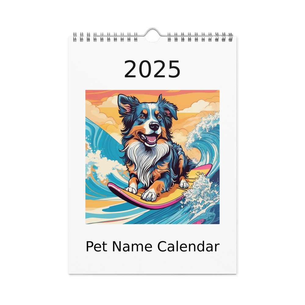 PugMug Custom Australian Shepherd Dog Wall Calendar (2026)