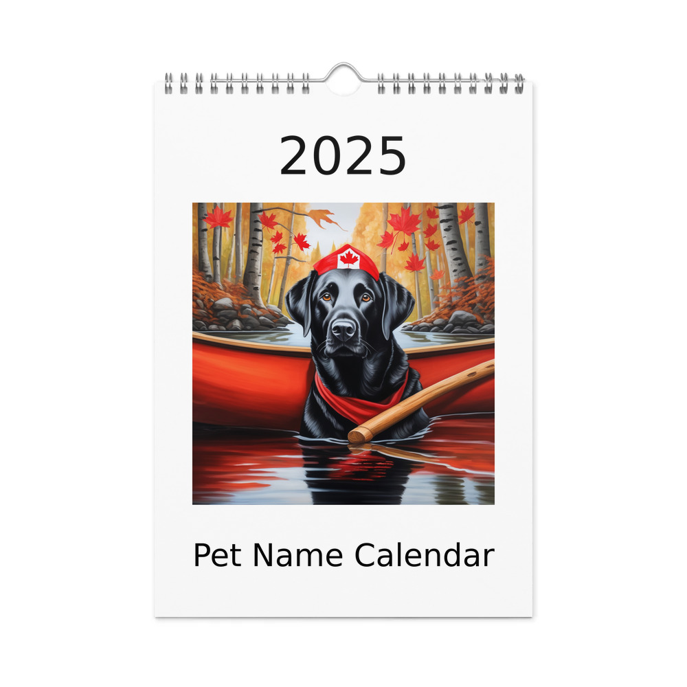 PugMug Custom Black Labrador Retriever Wall Calendar (2026)
