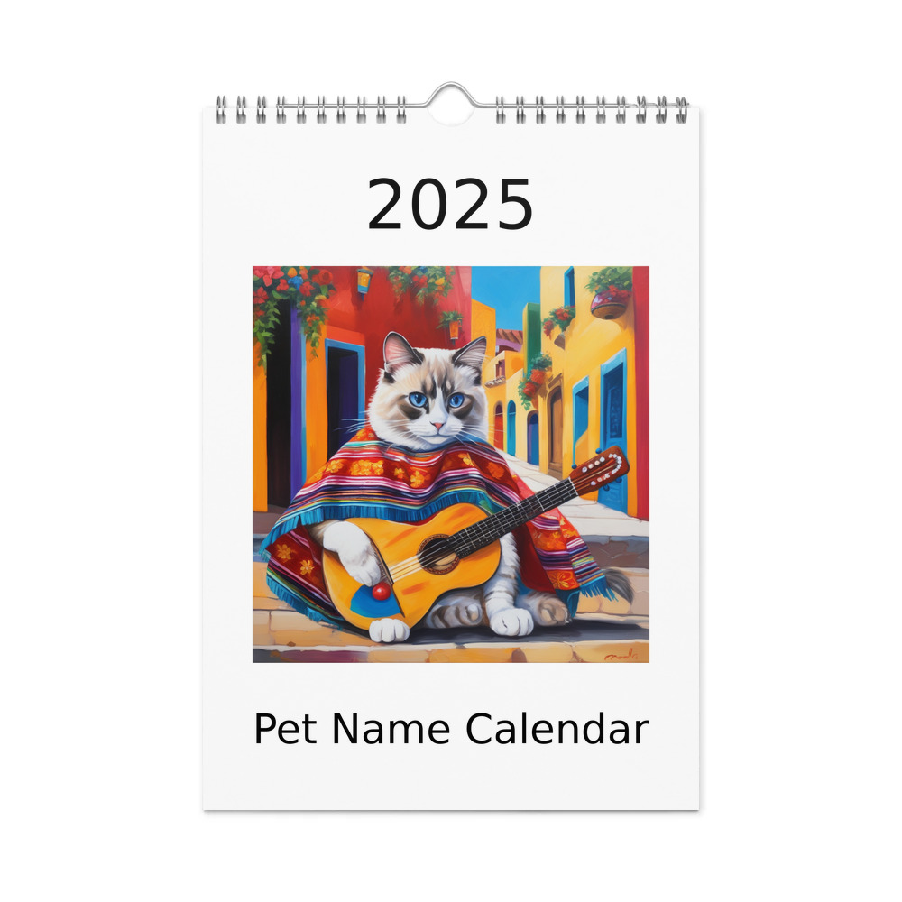 PugMug Custom Tabby Ragdoll Cat Wall Calendar (2026)