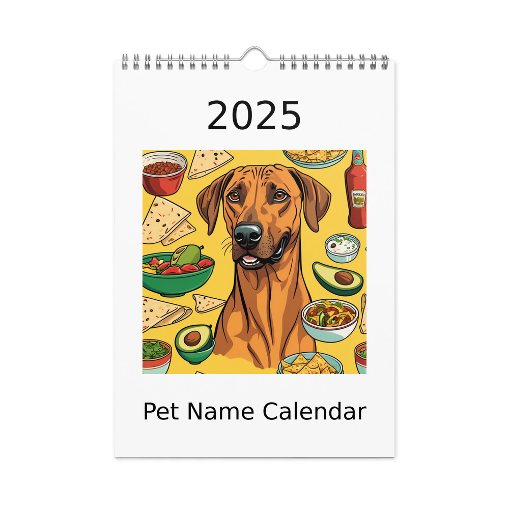 PugMug Custom Rhodesian Ridgeback Wall Calendar (2026)