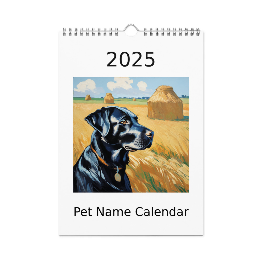 PugMug Custom Black Labrador Retriever Wall Calendar (2026)