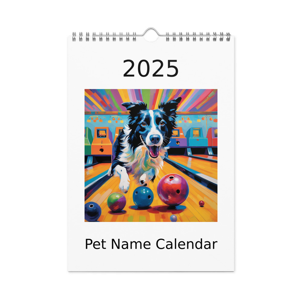 PugMug Custom Border Collie Wall Calendar (2026)