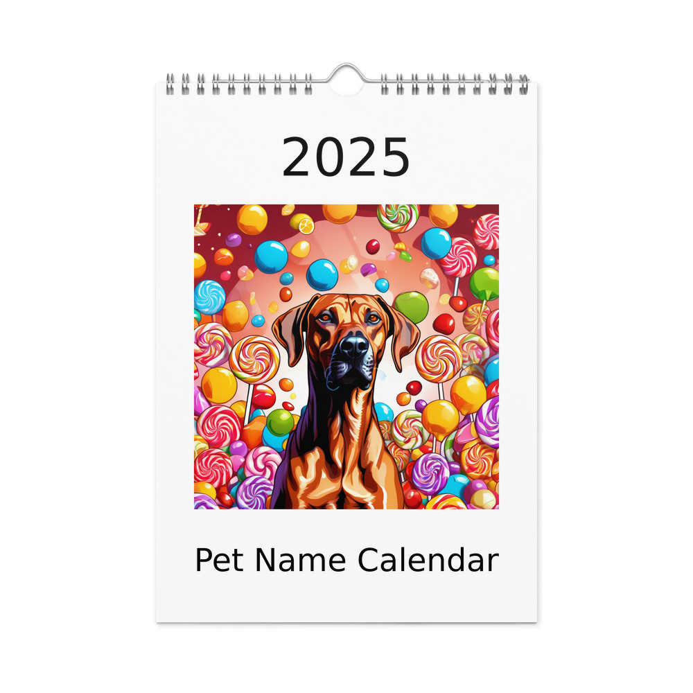 PugMug Custom Rhodesian Ridgeback Wall Calendar (2026)