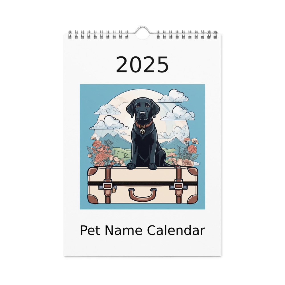 PugMug Custom Black Labrador Retriever Wall Calendar (2026)