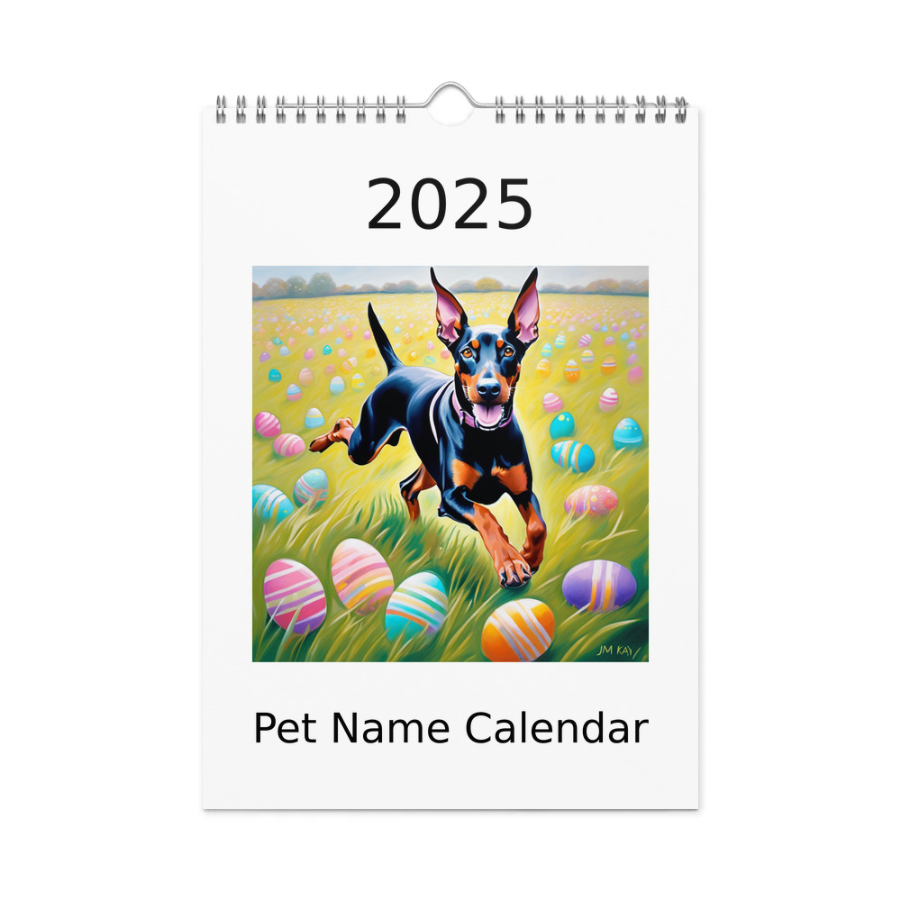 PugMug Custom Doberman Pinscher Wall Calendar (2026)