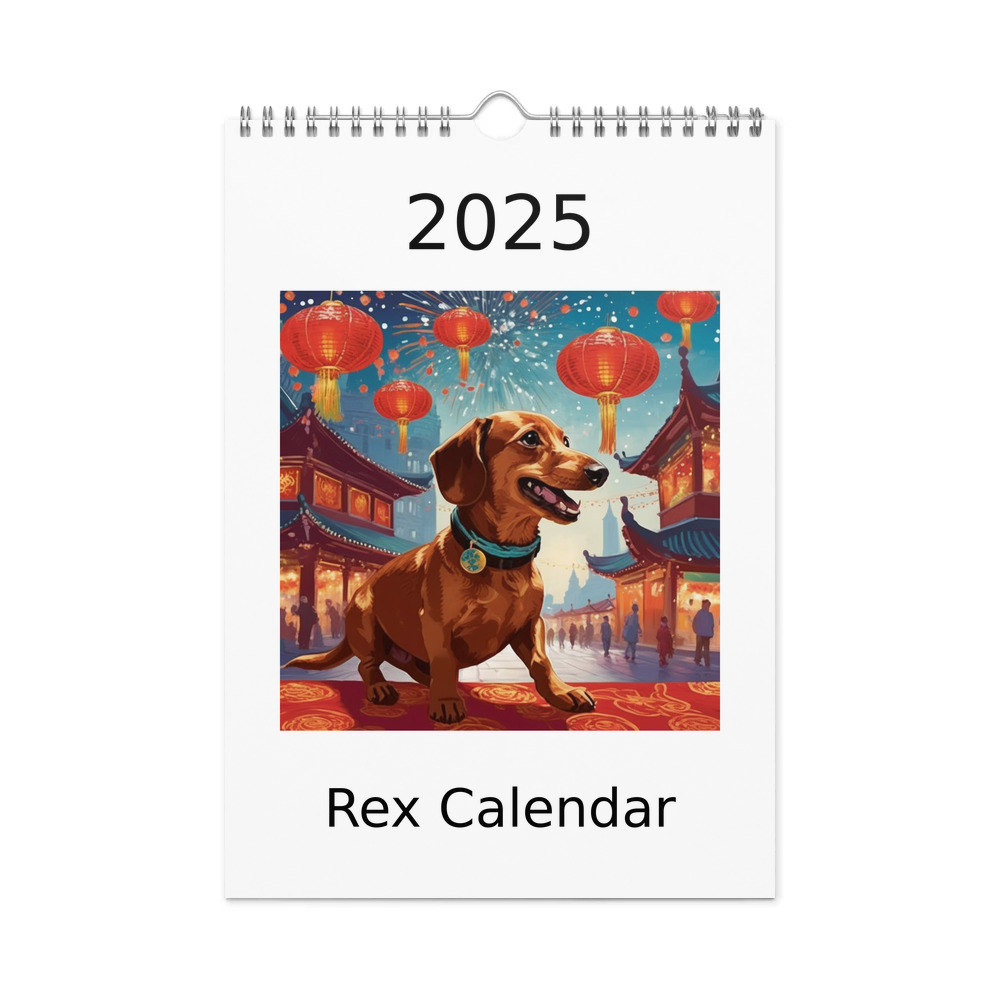 PugMug Custom Rex Wall Calendar (2026)