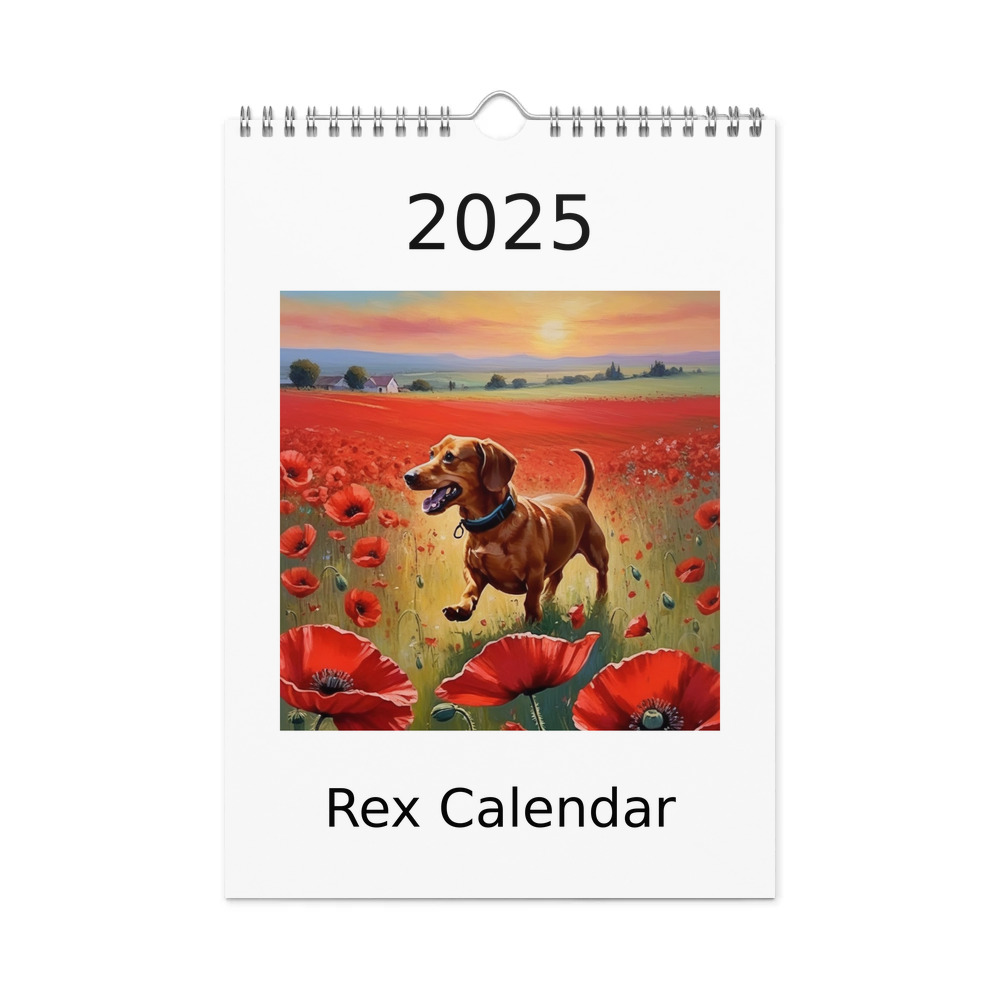 PugMug Custom Rex Wall Calendar (2026)