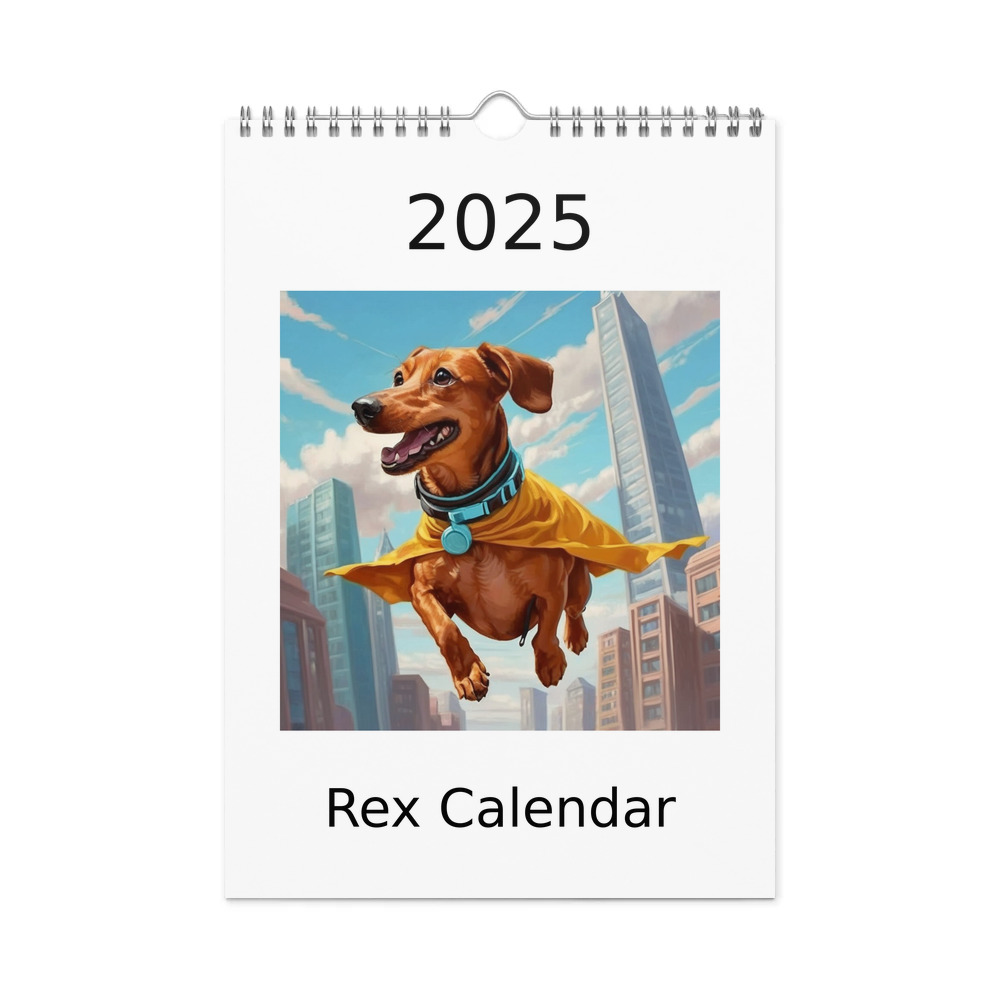 PugMug Custom Rex Wall Calendar (2026)