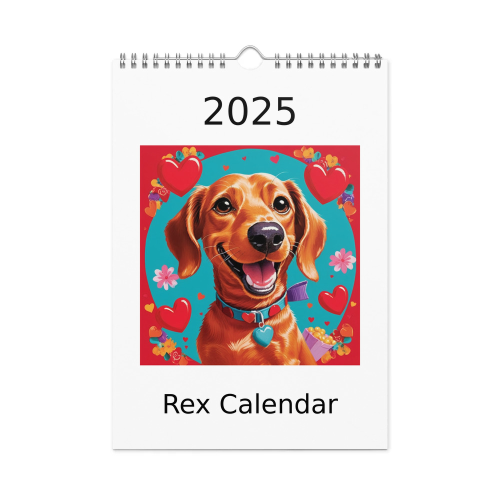 PugMug Custom Rex Wall Calendar (2026)