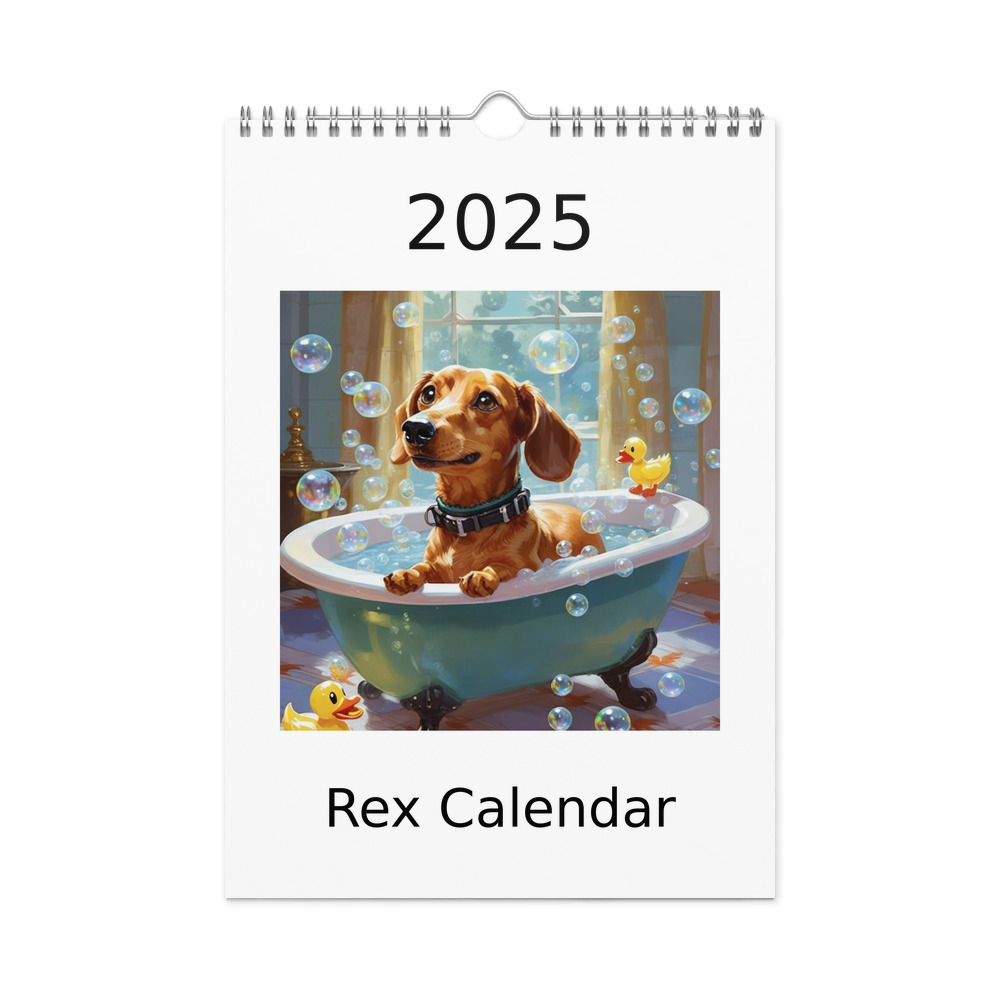PugMug Custom Rex Wall Calendar (2026)