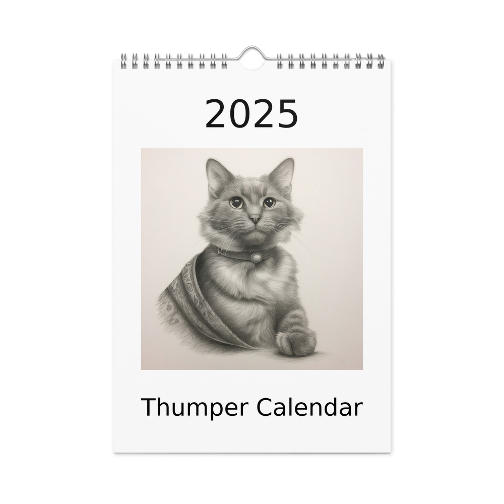 PugMug Custom Thumper Wall Calendar (2026)
