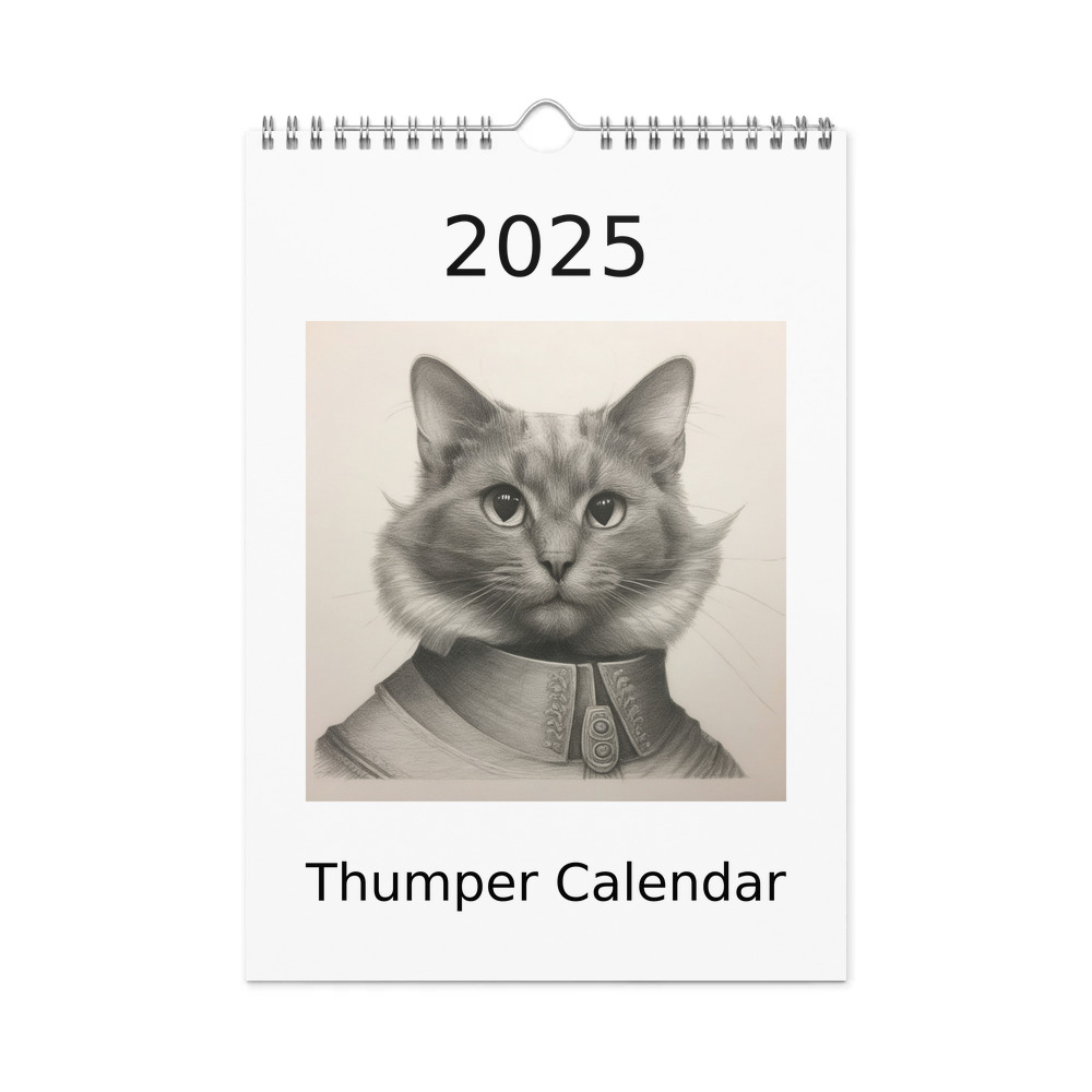 PugMug Custom Thumper Wall Calendar (2026)