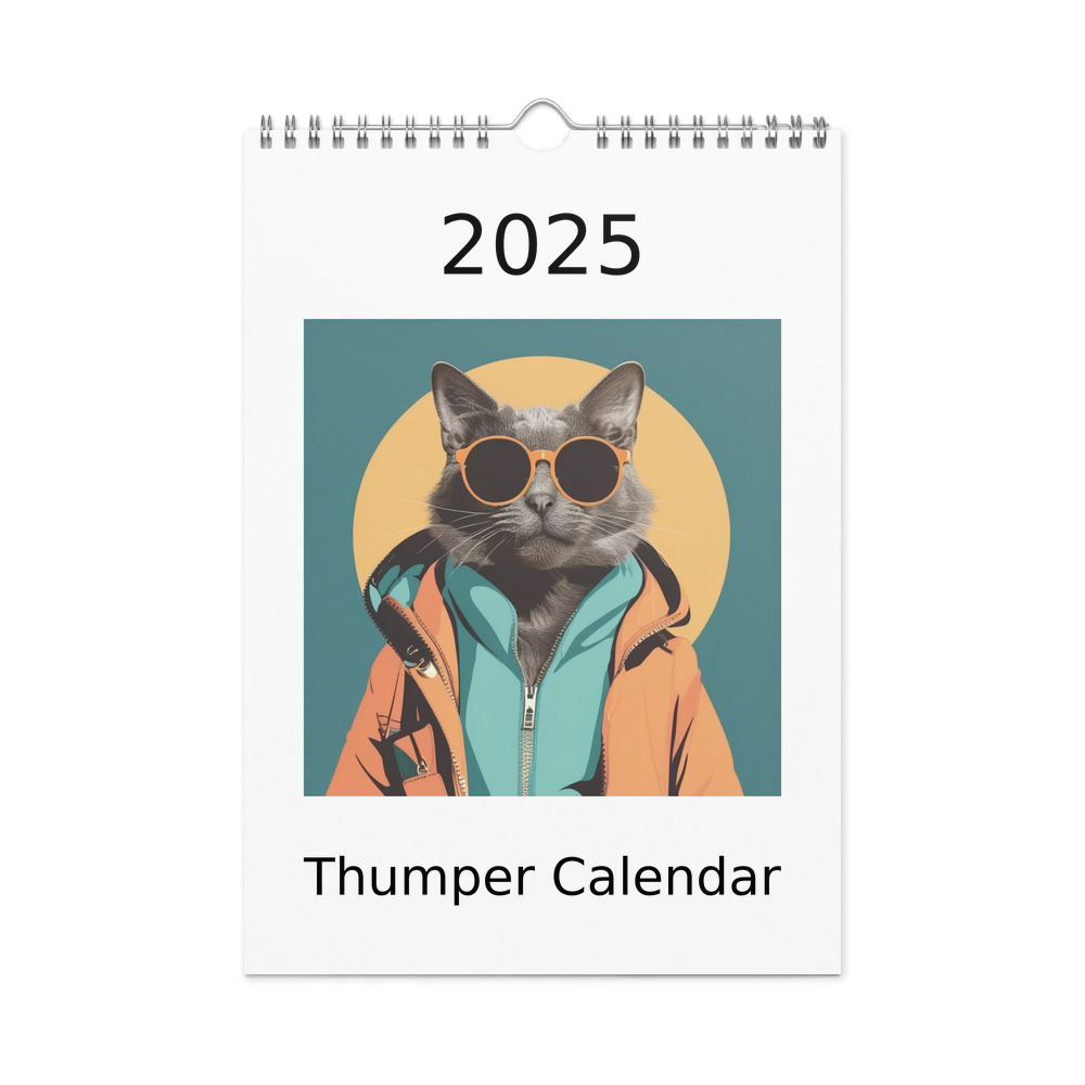 PugMug Custom Thumper Wall Calendar (2026)