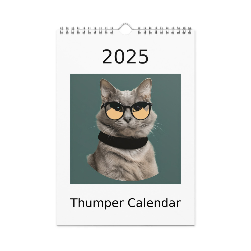 PugMug Custom Thumper Wall Calendar (2026)