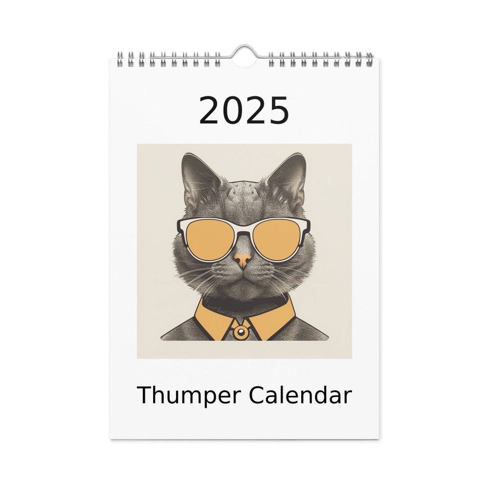 PugMug Custom Thumper Wall Calendar (2026)