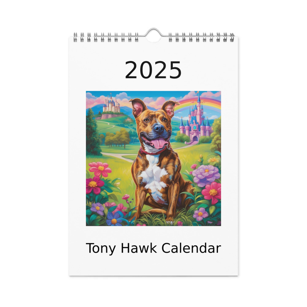 PugMug Custom Tony Hawk Wall Calendar (2026)