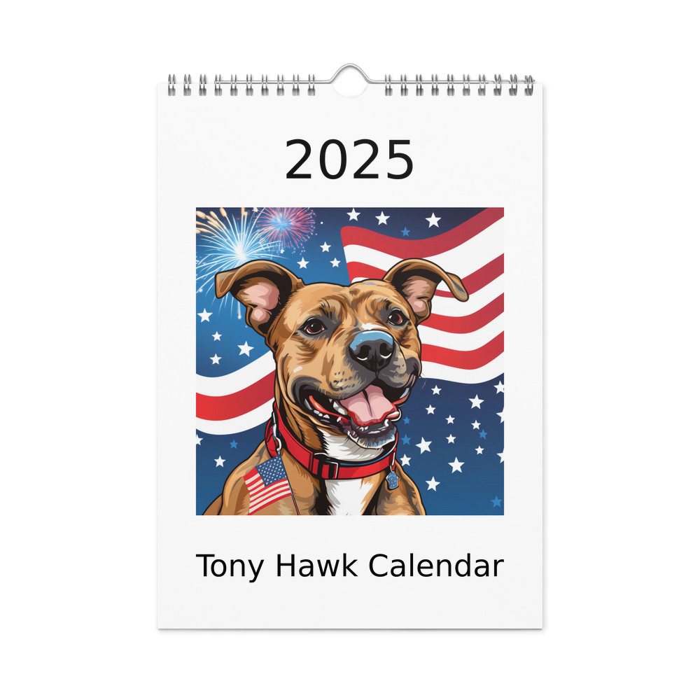 PugMug Custom Tony Hawk Wall Calendar (2026)