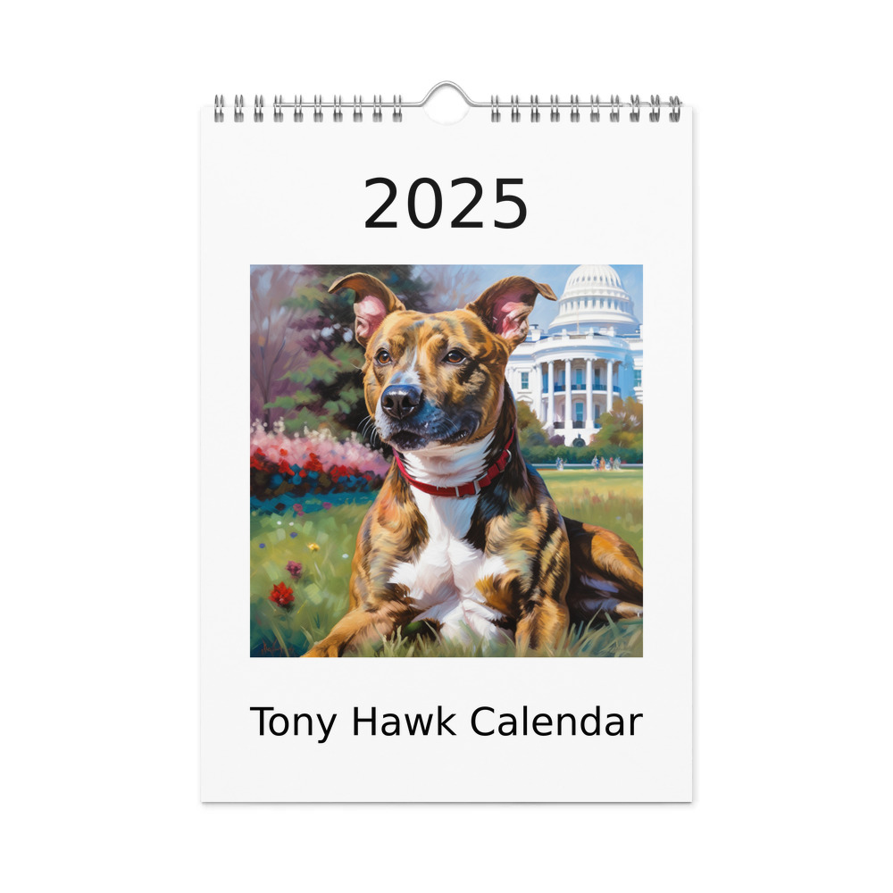 PugMug Custom Tony Hawk Wall Calendar (2026)