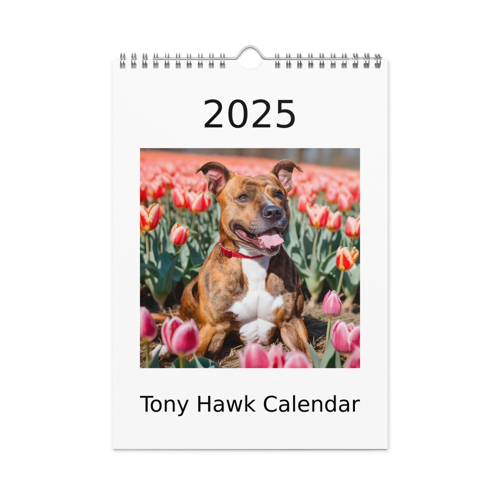 PugMug Custom Tony Hawk Wall Calendar (2026)