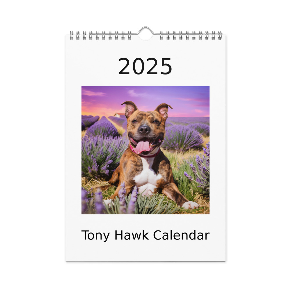 PugMug Custom Tony Hawk Wall Calendar (2026)