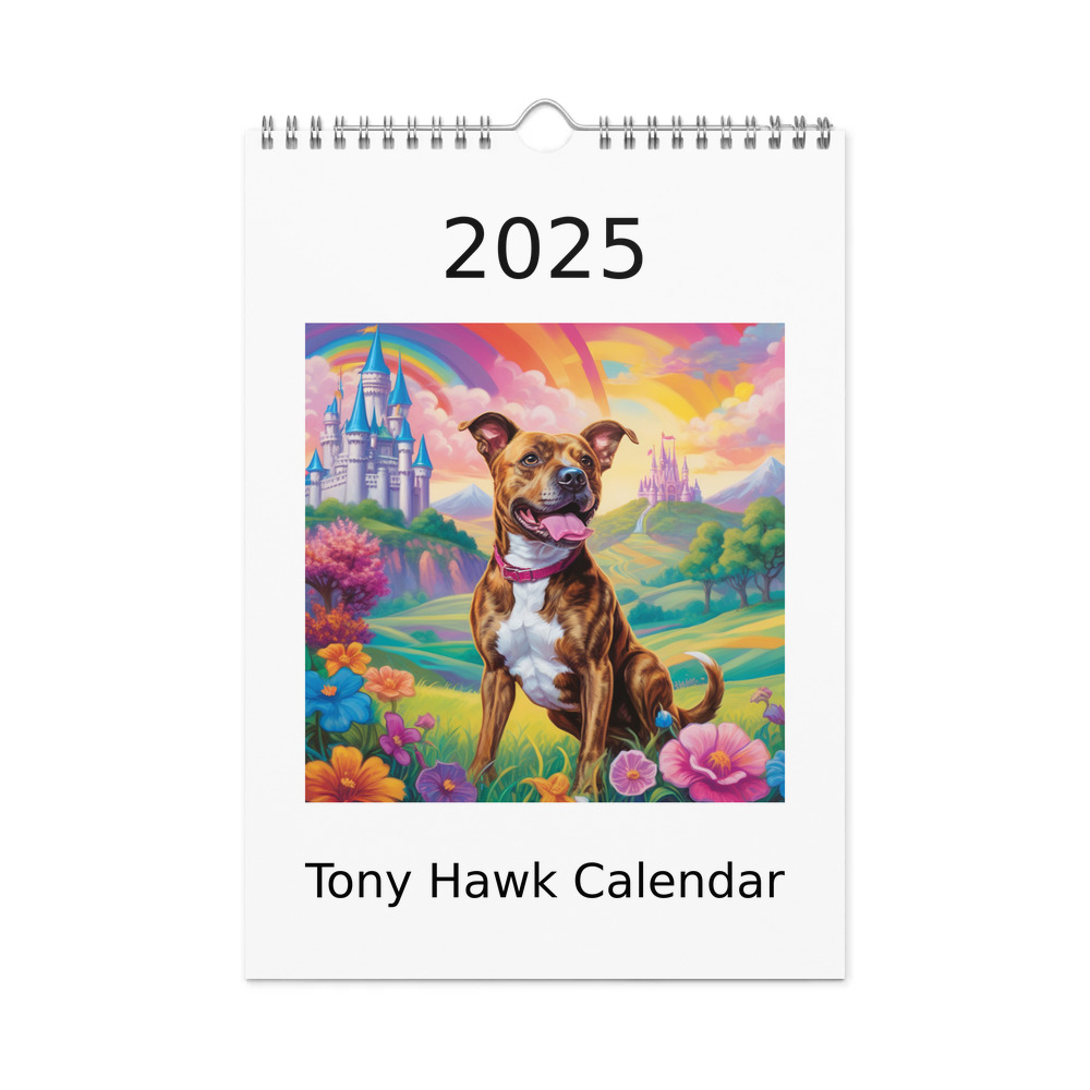 PugMug Custom Tony Hawk Wall Calendar (2026)
