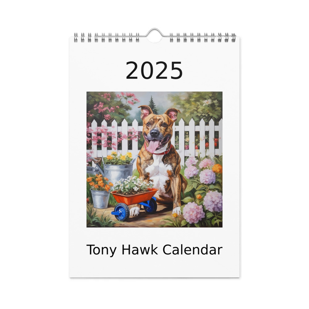 PugMug Custom Tony Hawk Wall Calendar (2026)
