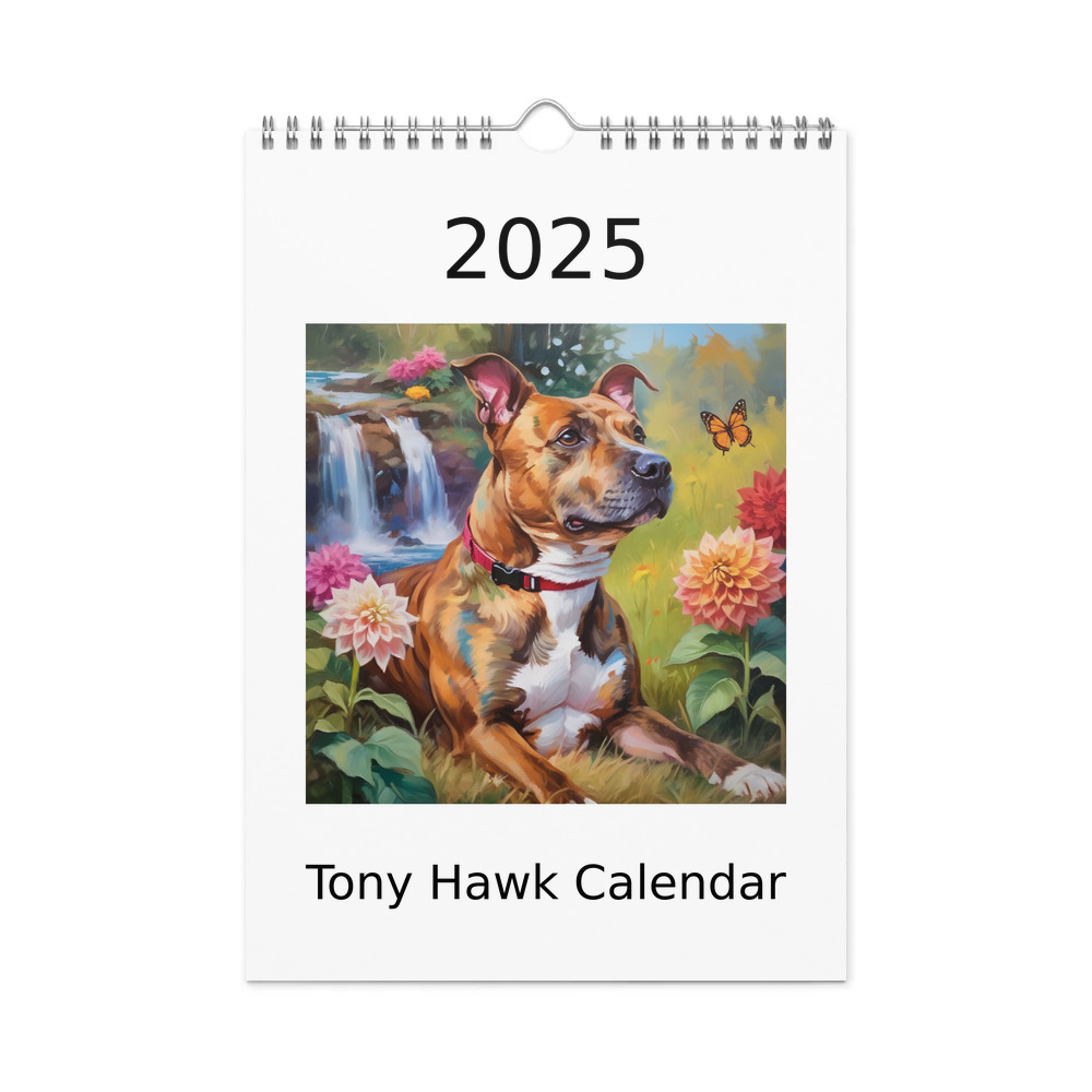 PugMug Custom Tony Hawk Wall Calendar (2026)