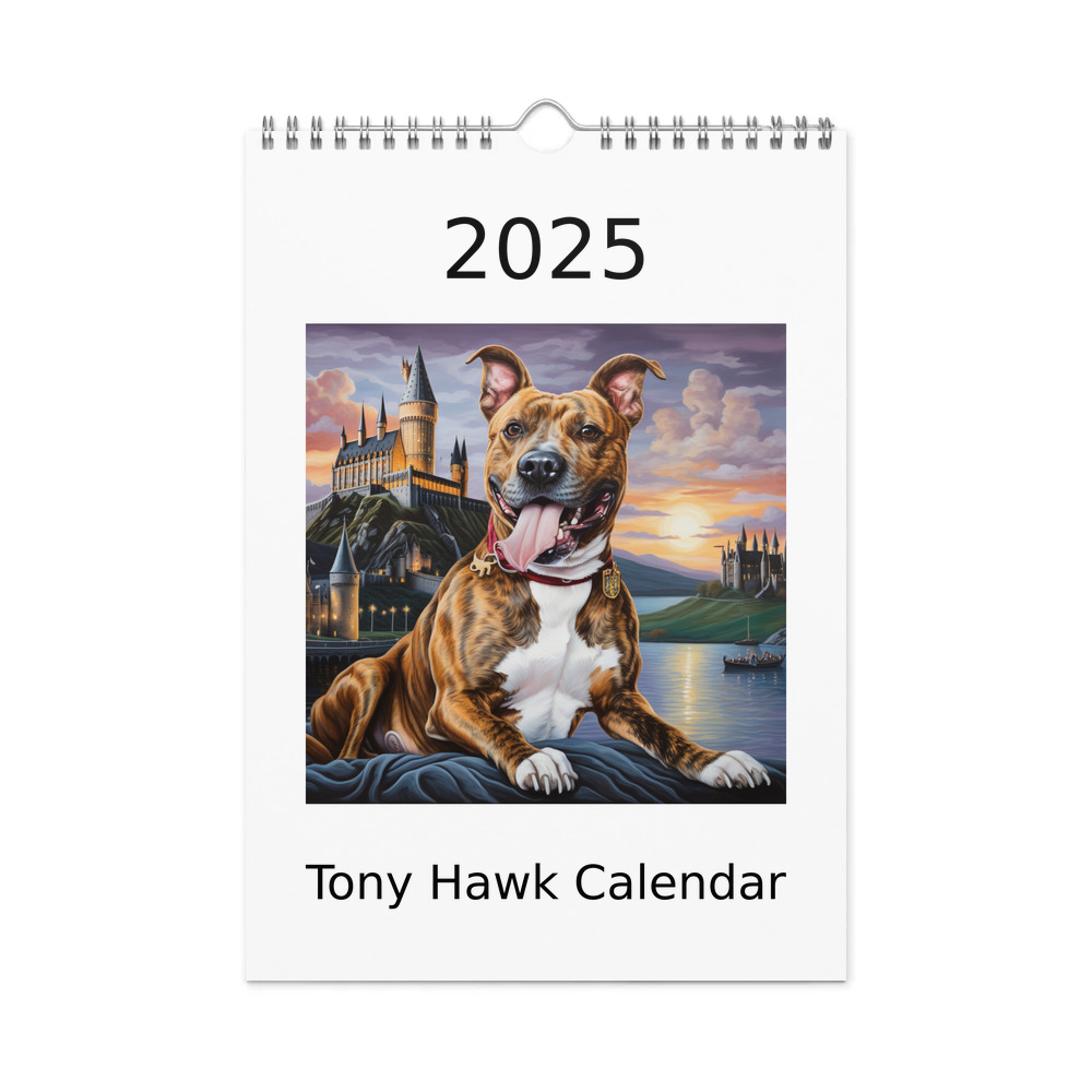 PugMug Custom Tony Hawk Wall Calendar (2026)