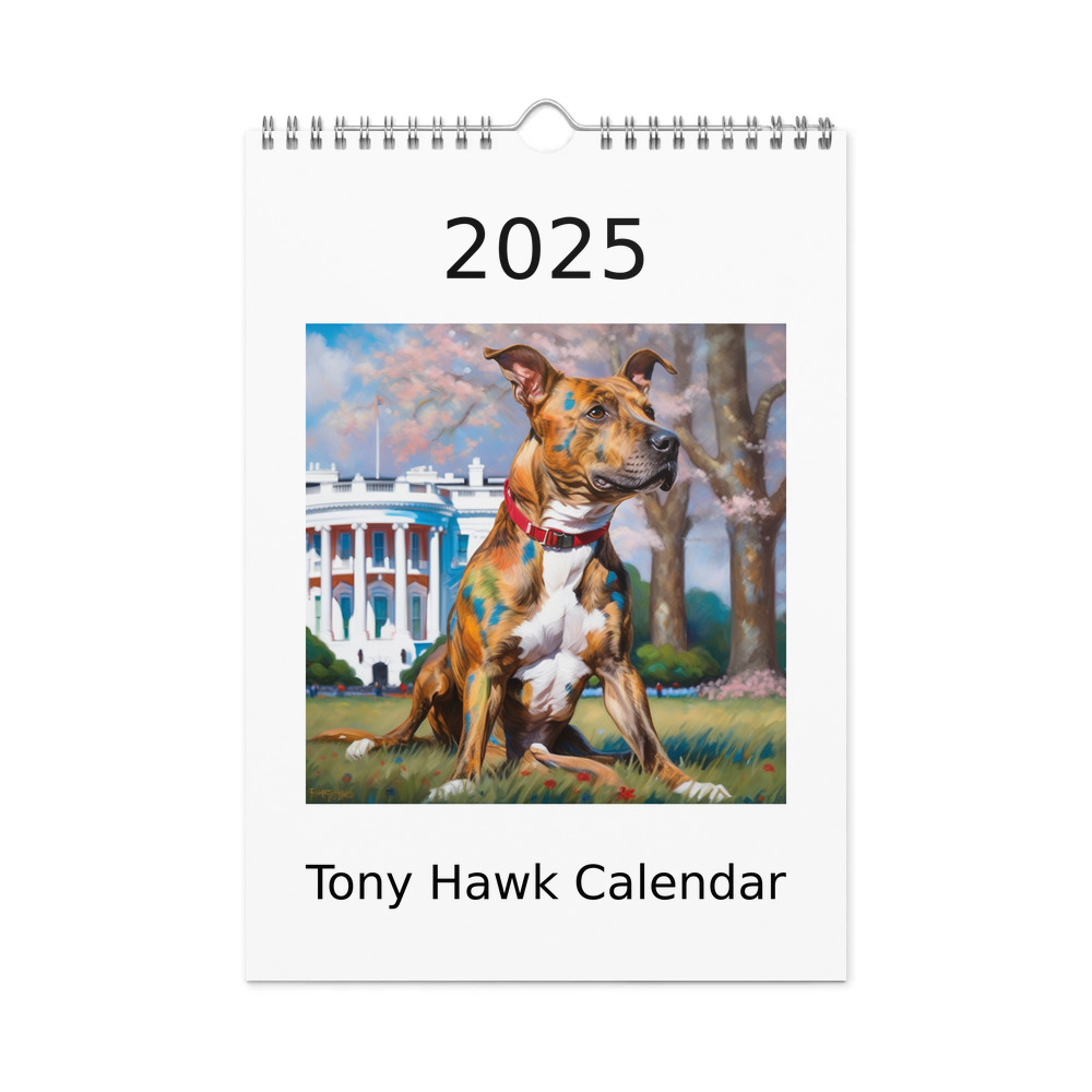 PugMug Custom Tony Hawk Wall Calendar (2026)