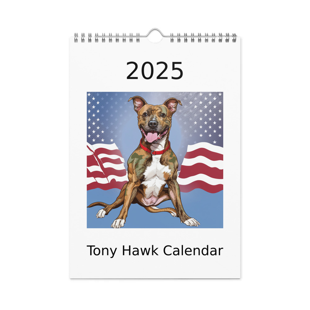 PugMug Custom Tony Hawk Wall Calendar (2026)