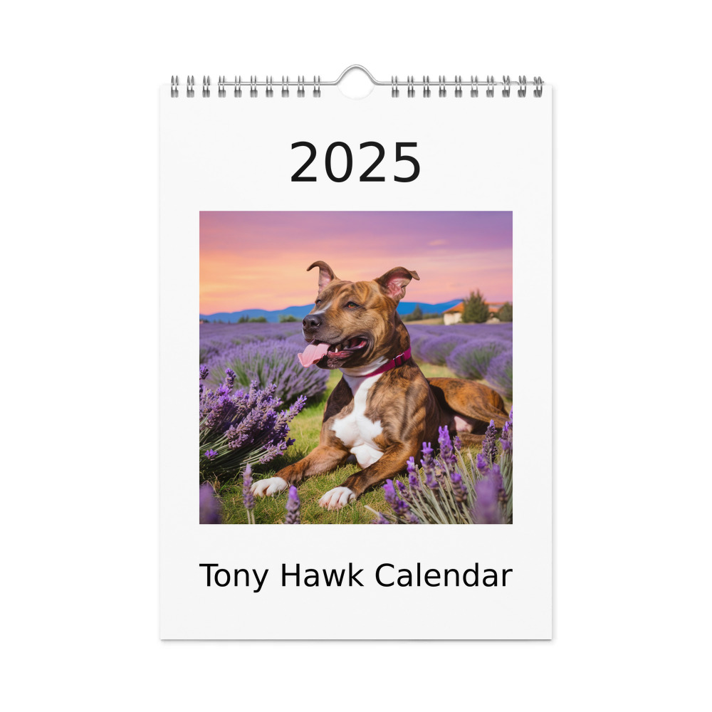 PugMug Custom Tony Hawk Wall Calendar (2026)