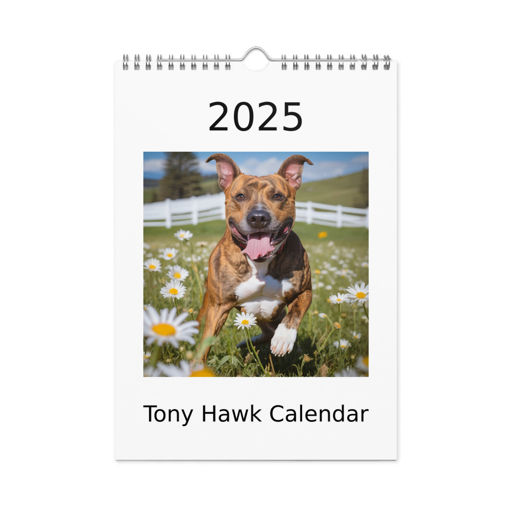 PugMug Custom Tony Hawk Wall Calendar (2026)
