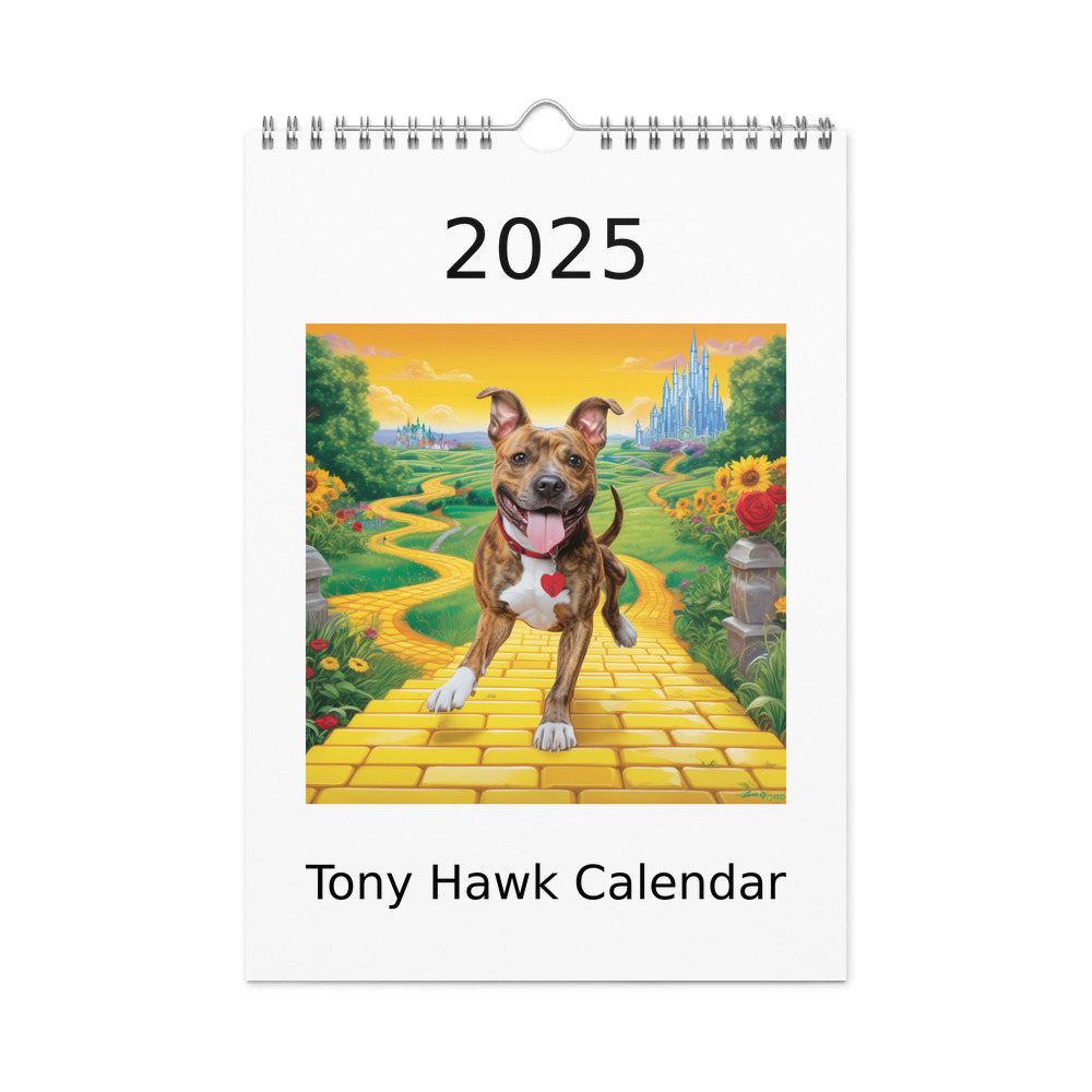 PugMug Custom Tony Hawk Wall Calendar (2026)