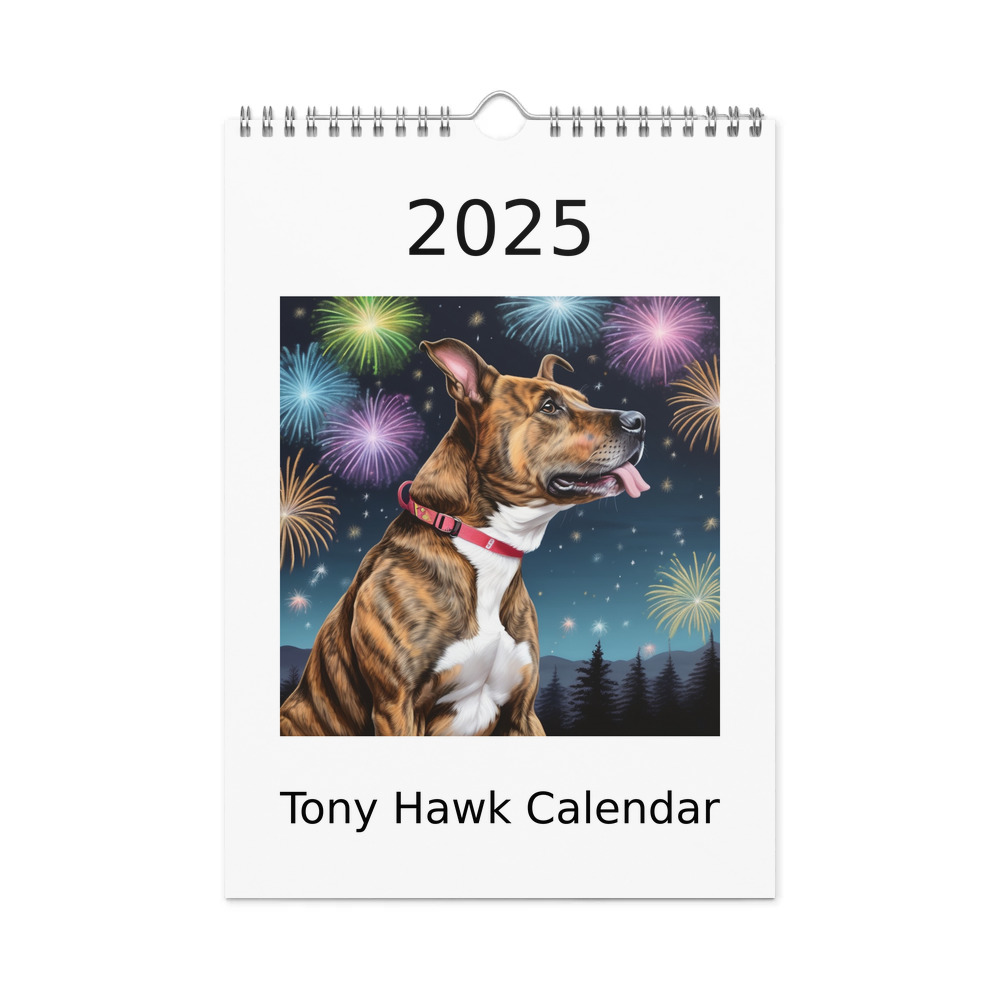PugMug Custom Tony Hawk Wall Calendar (2026)