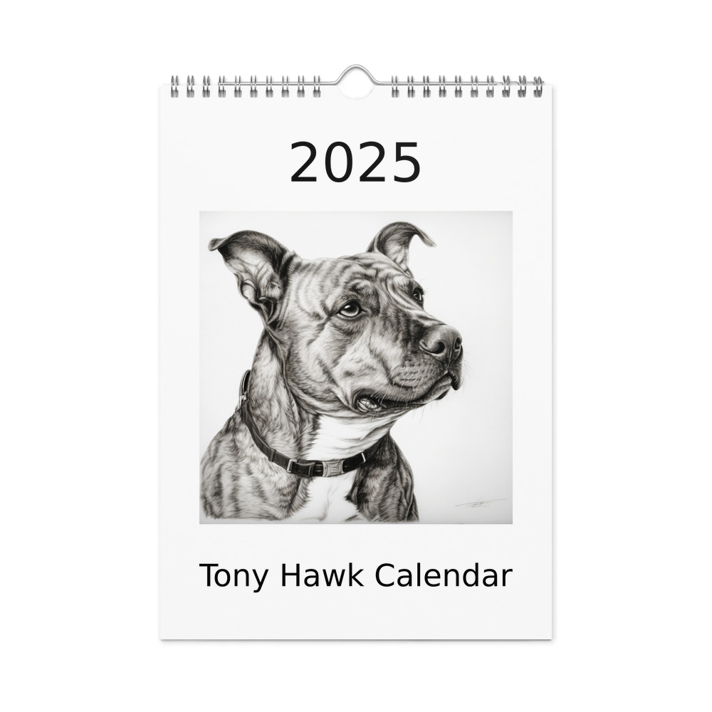 PugMug Custom Tony Hawk Wall Calendar (2026)