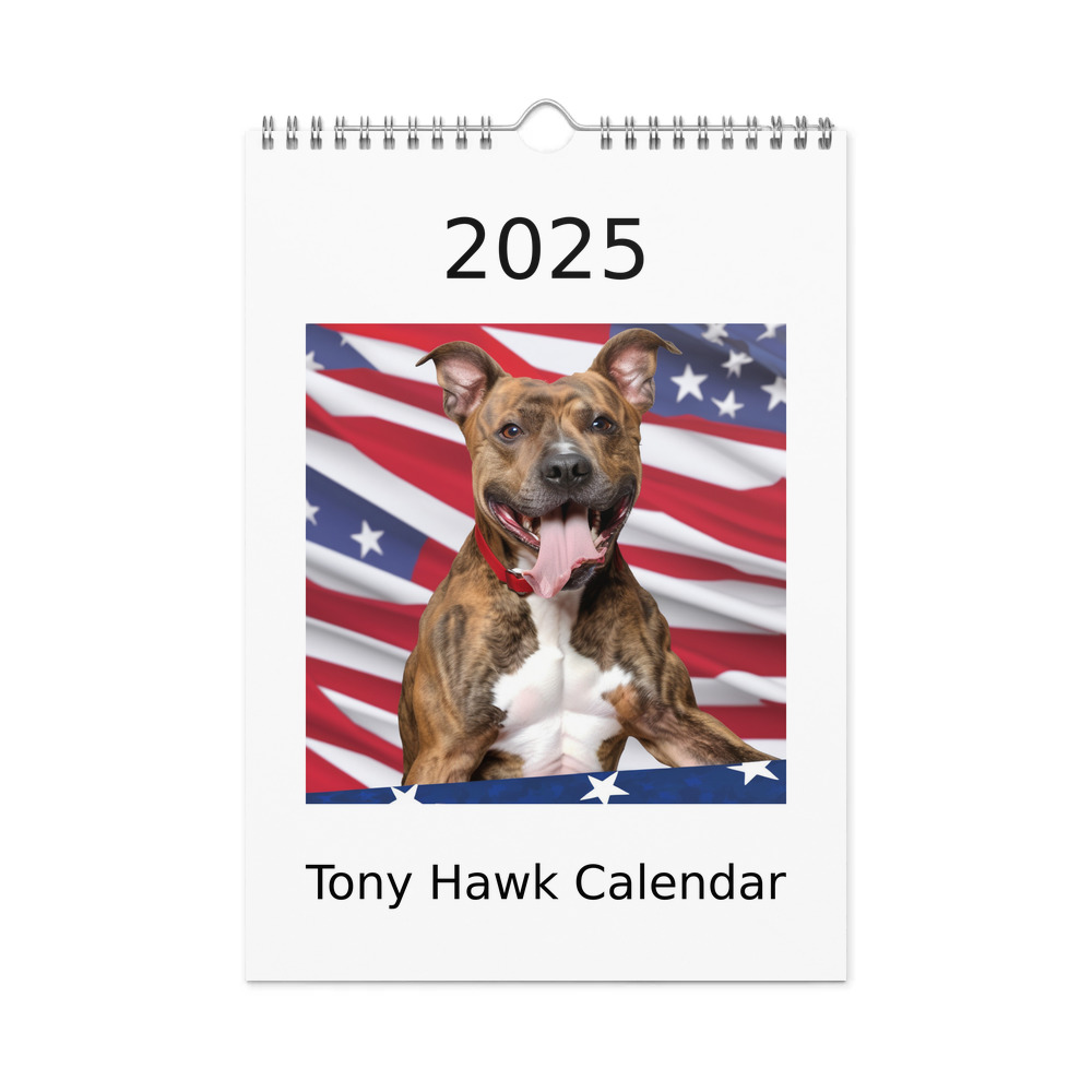 PugMug Custom Tony Hawk Wall Calendar (2026)