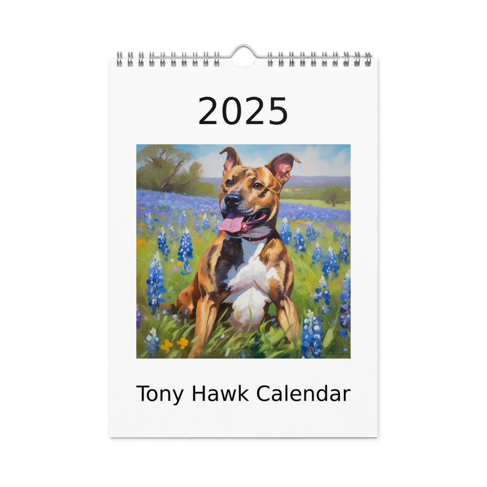 PugMug Custom Tony Hawk Wall Calendar (2026)