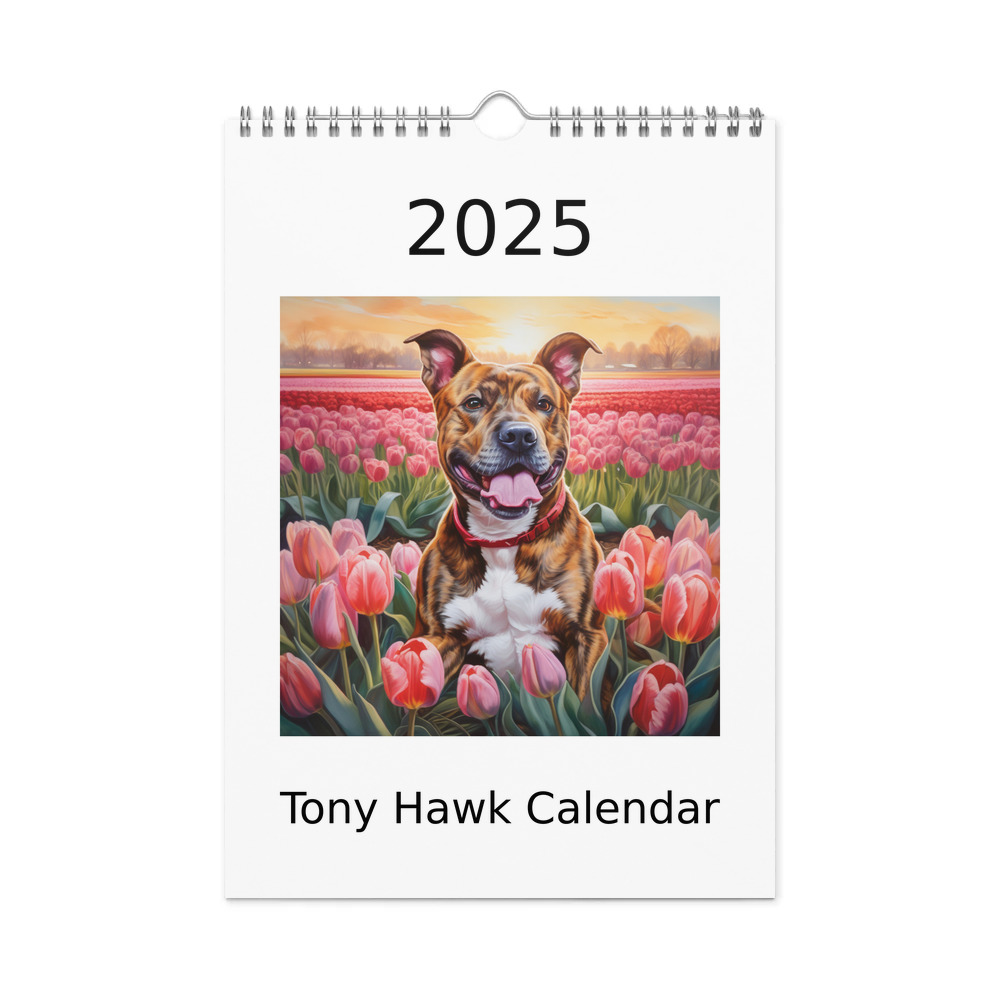 PugMug Custom Tony Hawk Wall Calendar (2026)