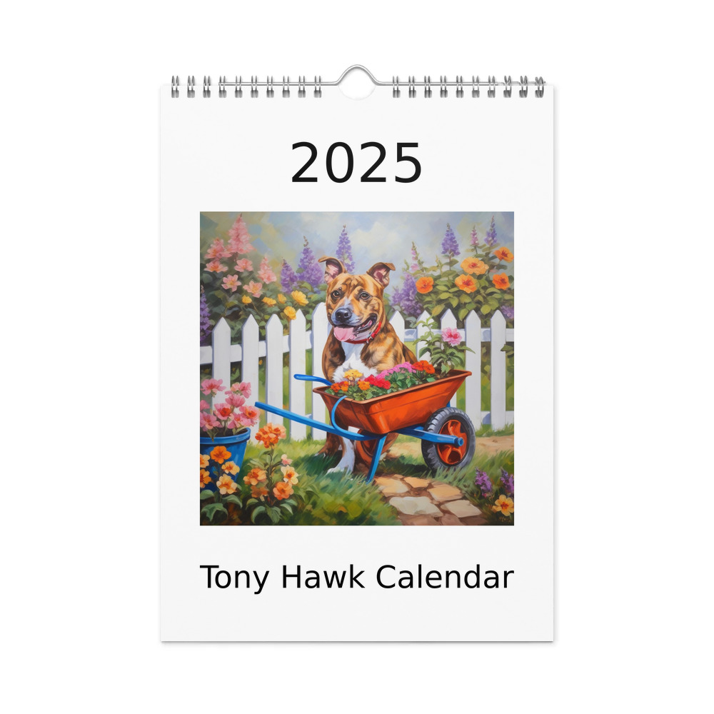 PugMug Custom Tony Hawk Wall Calendar (2026)