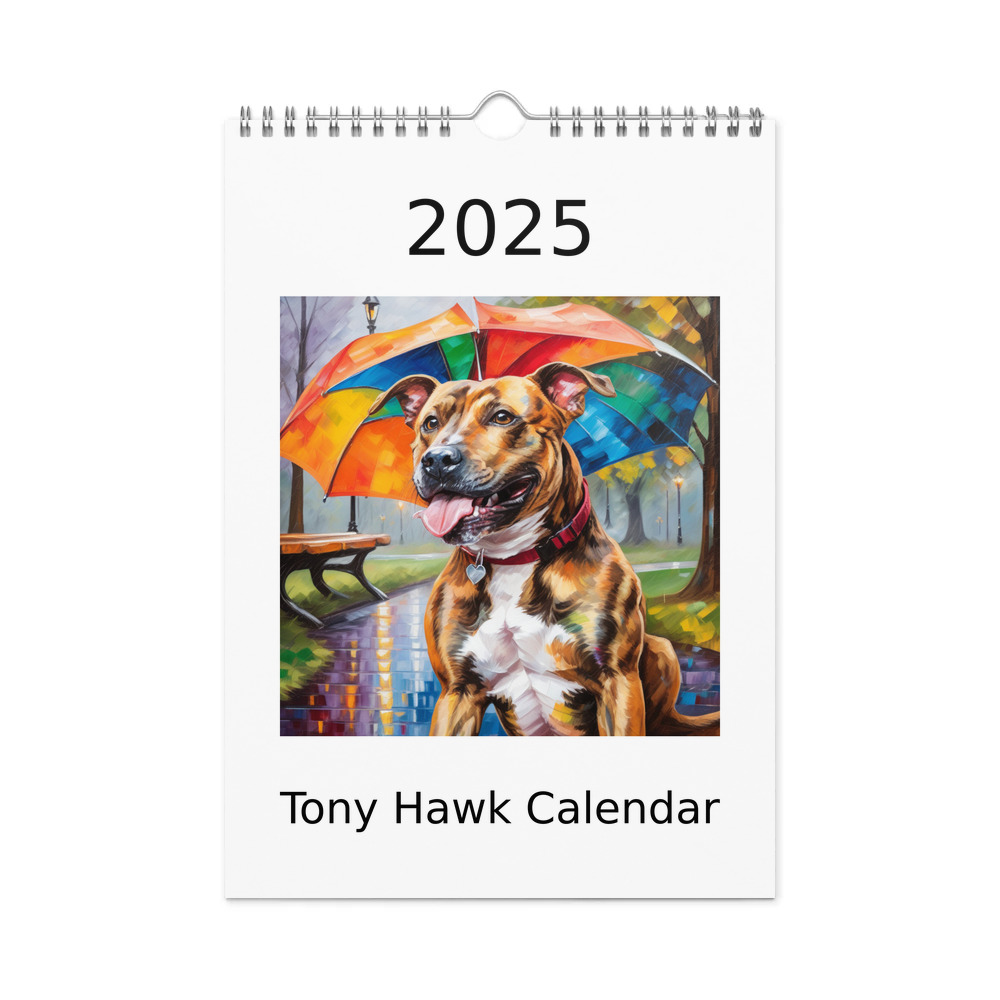 PugMug Custom Tony Hawk Wall Calendar (2026)