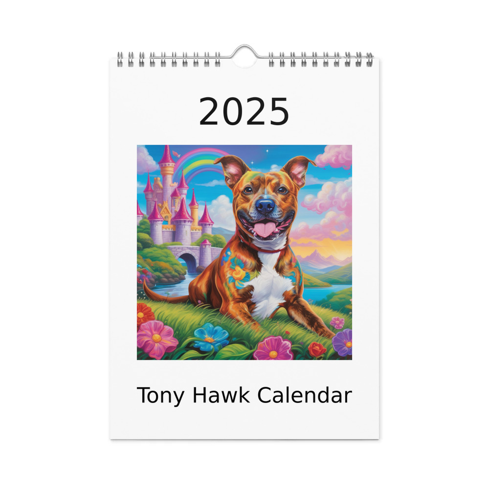 PugMug Custom Tony Hawk Wall Calendar (2026)