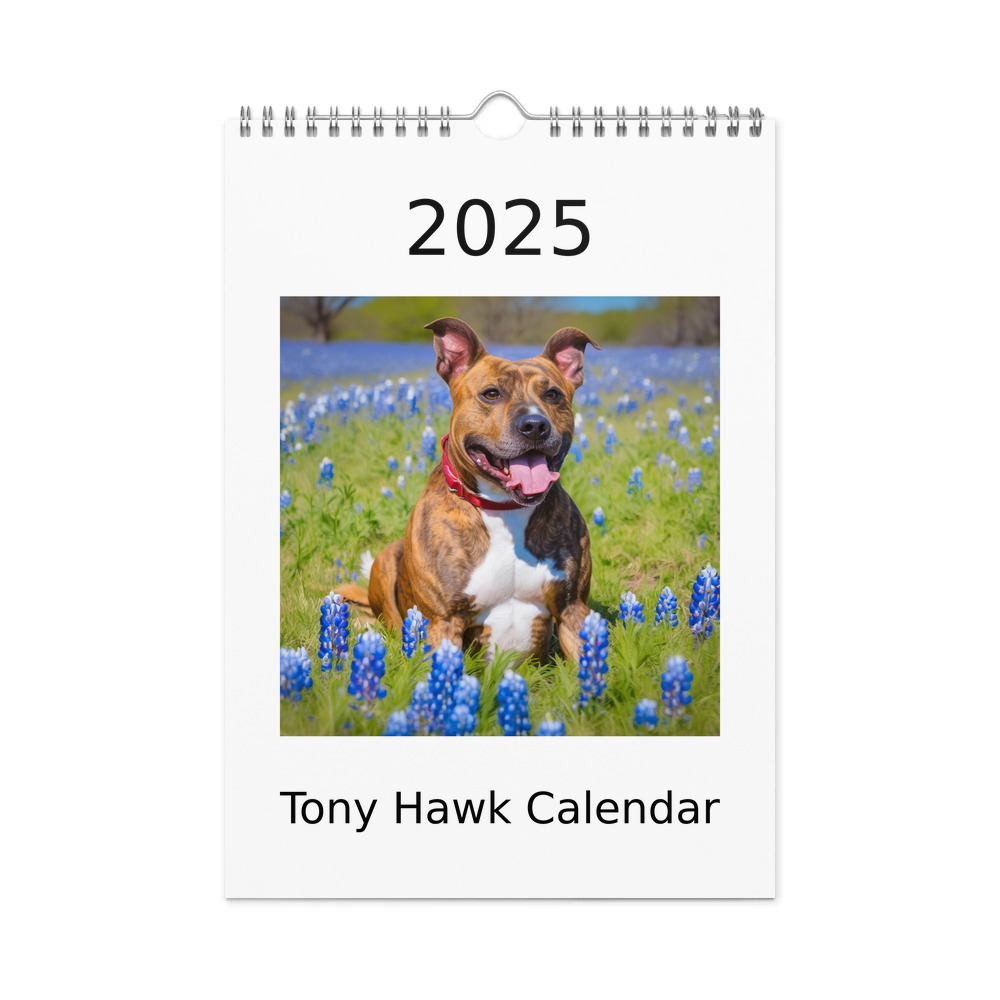 PugMug Custom Tony Hawk Wall Calendar (2026)